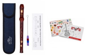 FLET PROSTY DREWNIANY Z ETUI-SOPRANOWY-BAROKOWY - SZKOLNY ARS NOVA + ZESZYT
