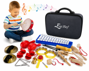Zestaw Instrumentów Edukacyjnych Perkusyjnych Ever Play LB-17 z Futerałem