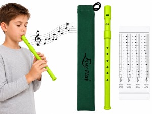 FLAŻOLET Z ETUI - SZKOLNY ZIELONY TONACJA "D" EVER PLAY SI-922 GR