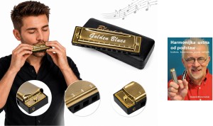 Harmonijka Ustna Bluesowa GOLDEN BLUES C-dur + Etui + Samouczek