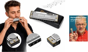 Harmonijka Ustna Bluesowa SILVER BLUES C-dur + Etui + Samouczek