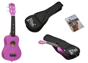 UKULELE SOPRANOWE PRIMA PUS-100RS + POKROWIEC + CHWYTY NA UKULELE (1)