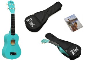 UKULELE SOPRANOWE PRIMA PUS-100TB + POKROWIEC + CHWYTY NA UKULELE
