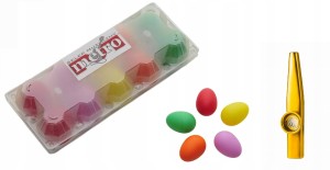 EGG SHAKER / JAJKA MARAKASY / GRZECHOTKI - ZESTAW "METRO" ( SET-1 ) + KAZOO